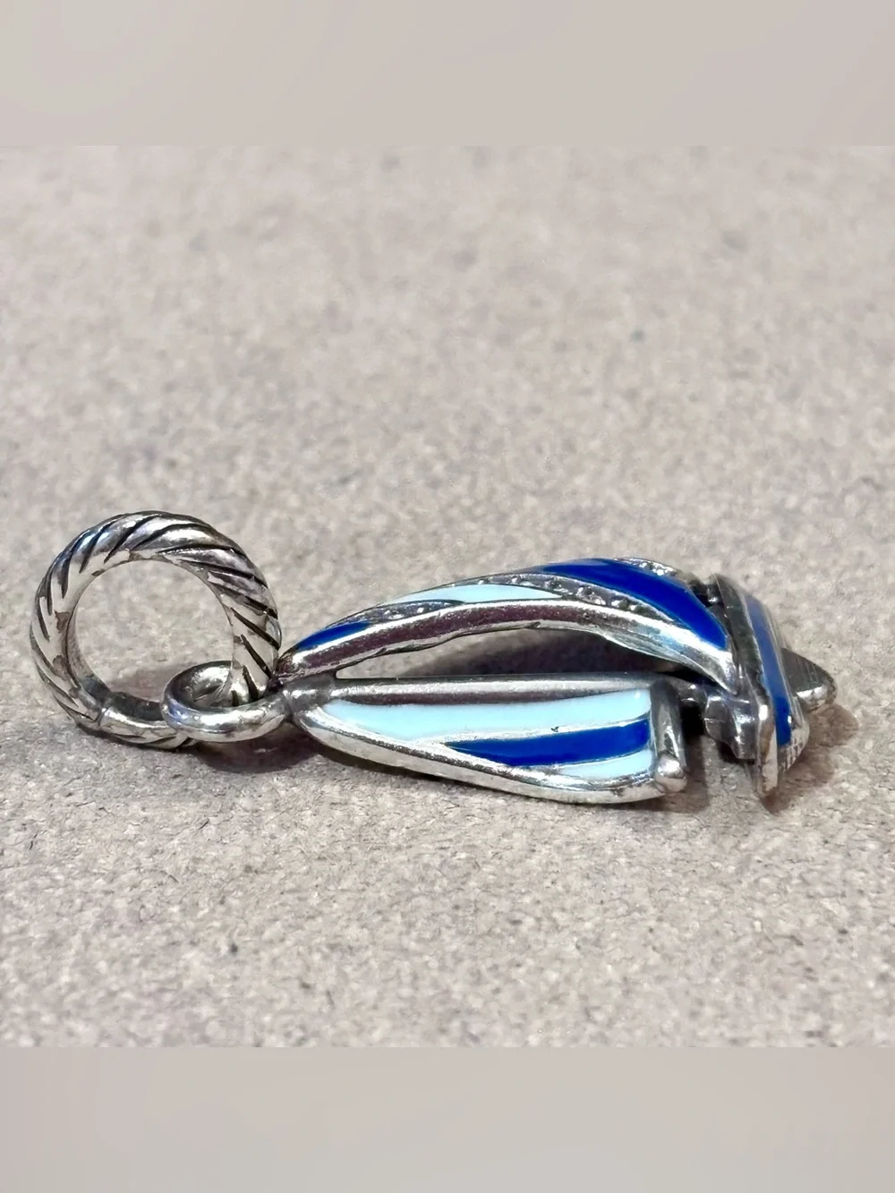 🆕Listing! Brighton Set Sail charm Sailboat in blue & aqua with crystals Retired
